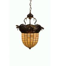 Meyda Green 51850 - 14"W Greenbriar Oak Inverted Pendant