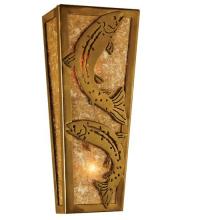 Meyda Green 69242 - 5"W Leaping Trout Wall Sconce