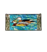 Meyda Green 77712 - 35"W X 16"H Wood Ducks Stained Glass Window