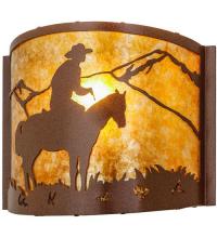 Meyda Green 81570 - 12" Wide Cowboy Wall Sconce