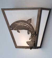 Meyda Green 81981 - 13"W Leaping Trout Wall Sconce