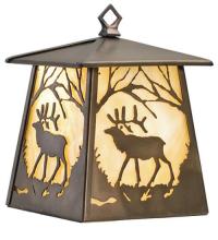 Meyda Green 82638 - 7"W Elk at Dawn Hanging Wall Sconce