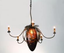 Meyda Green 98970 - 36" Wide Pinecone 5 Light Chandelier