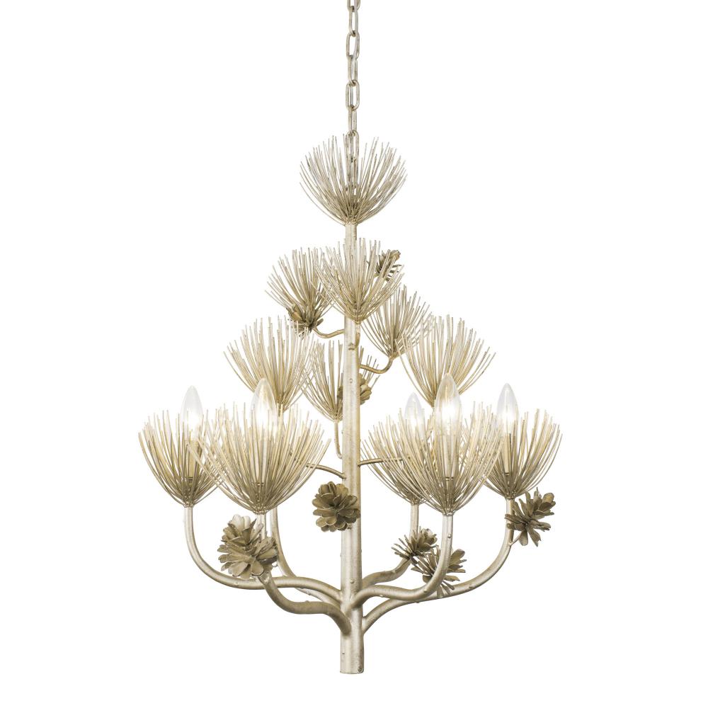 Pinion 6-Lt Chandelier - Zen Gold