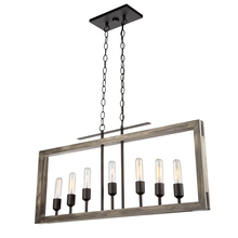 Artcraft AC11657BK - Gatehouse 7 Light Island Light (Beach Wood & Black)