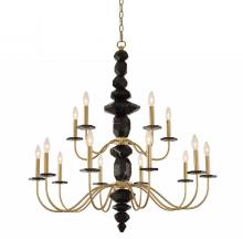 Kalco Allegri 031552-039 - Piedra (10+5) Light 2 Tier Chandelier