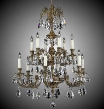 American Brass & Crystal CH2007-A-16G-ST - 6+6 Light Finisterra Chandelier