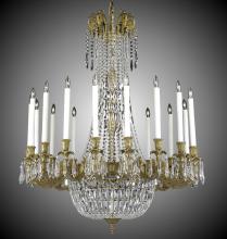 American Brass & Crystal CH2343-P-16G-PI - 18 Light Extended Finisterra Chandelier