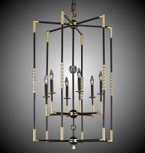 American Brass & Crystal CH3504-35S-37G-ST - 6 Light Magro Chandelier