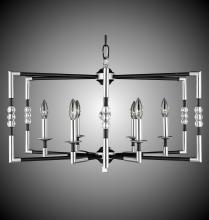 American Brass & Crystal CH3604-35S-37G-ST - 6 Light Magro Cage Chandelier