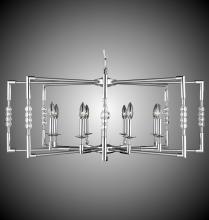 American Brass & Crystal CH3605-35S-37G-ST - 8 Light Magro Cage Chandelier