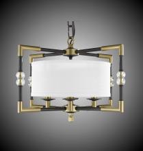 American Brass & Crystal CH3702-38G-ST-PG - 4 Light Magro Drum Shade Chandelier