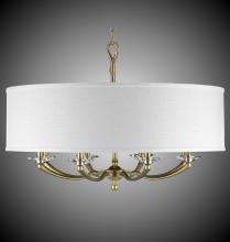 American Brass & Crystal CH5427-37G-ST-PG - 32 inch Kensington Drum Shade Chandelier