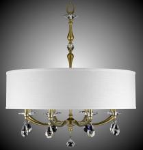 American Brass & Crystal CH5487-O-35S-ST-HL - 32 inch Kensington Empire Drum Shade Chandelier