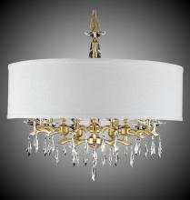 American Brass & Crystal CH5606-G-36G-ST-GL - 32 inch Kaya Drum Shade Chandelier