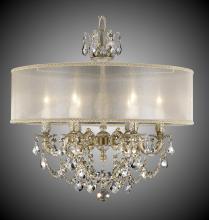 American Brass & Crystal CH6522-A-02G-ST-PG - 6 Light Llydia Chandelier