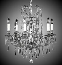 American Brass & Crystal CH7012-A-04G-ST - 6 Light Parisian Chandelier