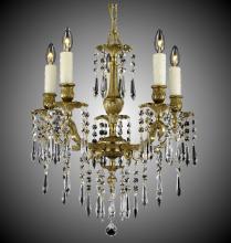 American Brass & Crystal CH7813-U-12G-PI - 5 Light Parisian Spire Chandelier