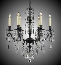 American Brass & Crystal CH7814-U-02G-PI - 6 Light Parisian Spire Chandelier