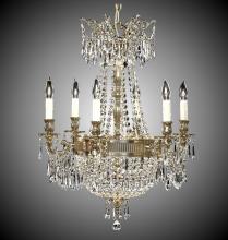 American Brass & Crystal CH8141-P-16G-PI - 6+ 3 Light Valencia Chandelier