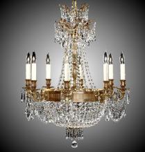 American Brass & Crystal CH8142-P-02G-ST - 8+ 8 Light Valencia Chandelier