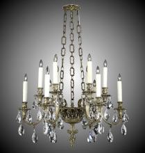 American Brass & Crystal CH9012-A-01G-ST - 12 Light Blairsden Chandelier Pendant