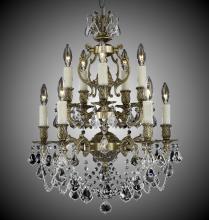 American Brass & Crystal CH9532-A-10G-ST - 5+5 Light Rosetta Chandelier