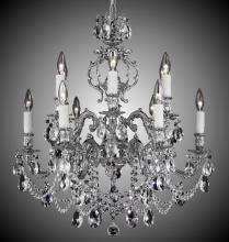 American Brass & Crystal CH9552-A-05S-ST - 6+6 Light Rosetta Chandelier