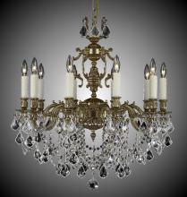 American Brass & Crystal CH9562-O-05S-PI - 10 Light Rosetta Chandelier