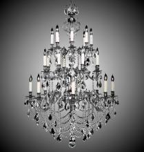 American Brass & Crystal CH9582-A-12G-ST - 24 Light Rosetta Chandelier