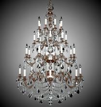 American Brass & Crystal CH9583-A-10W-PI - 32 Light Rosetta Chandelier