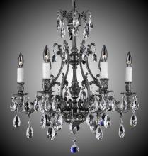 American Brass & Crystal CH9631-A-10G-ST - 6 Light Chateau Chandelier