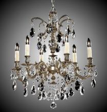 American Brass & Crystal CH9713-A-03G-PI - 6 Light Marlena Chandelier