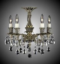 American Brass & Crystal FM2015-A-04G-PI - 5 Light Finisterra Flush Mount