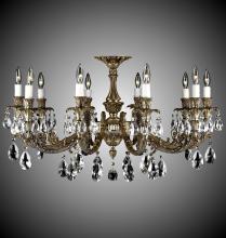 American Brass & Crystal FM2018-A-13S-PI - 10 Light Finisterra Flush Mount