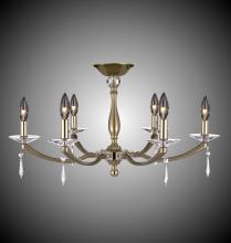 American Brass & Crystal FM5335-SP-38G-ST - 6 Light Kensington Flush Mount