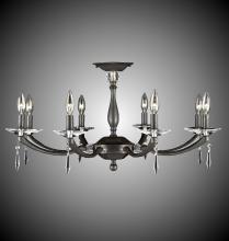 American Brass & Crystal FM5336-SP-35S-37G-ST - 8 Light Kensington Flush Mount