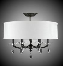 American Brass & Crystal FM5495-O-36G-ST-HL - 24 inch Kensington Empire Drum Shade Flush Mount