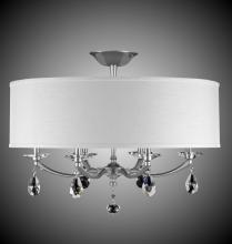 American Brass & Crystal FM5496-O-37G-ST-GL - 28 inch Kensington Empire Drum Shade Flush Mount