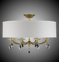 American Brass & Crystal FM5497-O-38G-ST-PG - 32 inch Kensington Empire Drum Shade Flush Mount