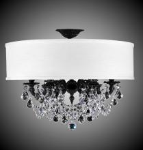 American Brass & Crystal FM6521-A-23S-ST-GL - 6 Light Llydia Semi Flush