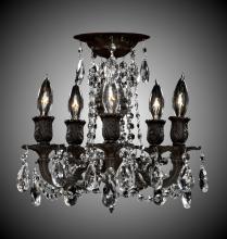 American Brass & Crystal FM9201-ATK-02G - 5 Light Biella Flush Mount