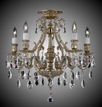 American Brass & Crystal FM9630-A-12G-ST - 5 Light 3 Flush Mount Chateau