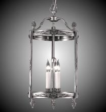 American Brass & Crystal LT2113-13S-ST - 3 Light 13 inch Lantern with Clear Curved Glass