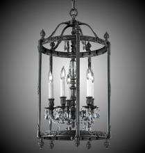 American Brass & Crystal LT2217-ALN-03G-PI - 5 Light 17 inch Lantern with Clear Curved glass & Crystal