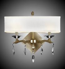 American Brass & Crystal WS5661-G-32G-ST-GL - 2 Light Kaya Rectangular Shade Wall Sconce