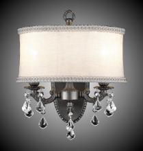 American Brass & Crystal WS6532-ALN-02G-ST-PG - 2 Light Llydia Wall Sconce