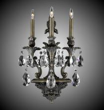 American Brass & Crystal WS9083-ALN-23S-ST - 3 Light Blairsden Wall Sconce