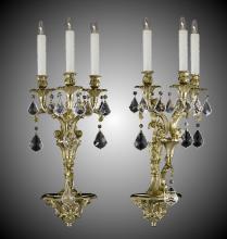 American Brass & Crystal WS9086-ALN-08G-PI - 3 Light Extended Blairsden Wall Sconce