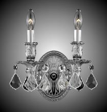 American Brass & Crystal WS9402-A-04G-ST - 2 Light Circular Wall Sconce